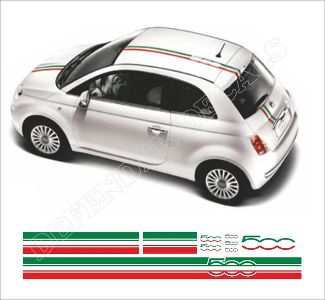 Autotür Seitenstreifen Rock Hood Cover Aufkleber Vinyl Body Kit Aufkleber Zubehör, Für FIAT 500