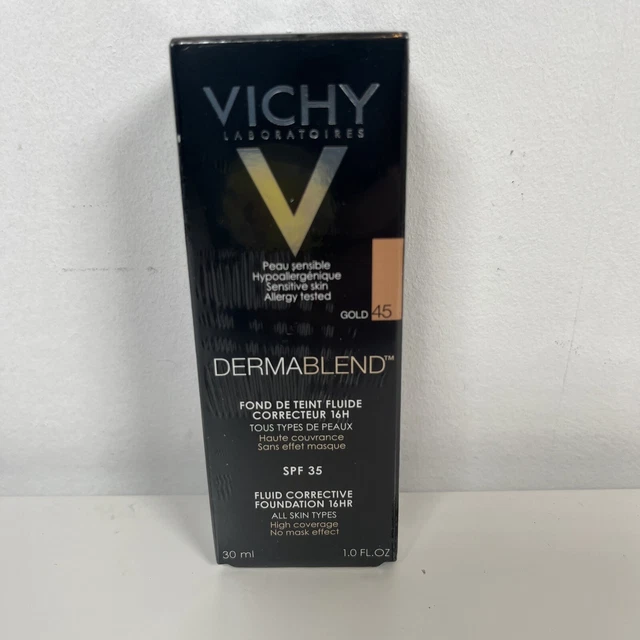 Fondotinta fluido correttivo VICHY DermaBlend 30 ml, oro 45+ varie tonalità peso spf35