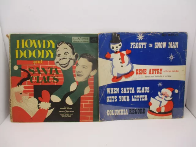 Gene Autry Frosty The Snow Man & Howdy Doody and Santa Claus Records
