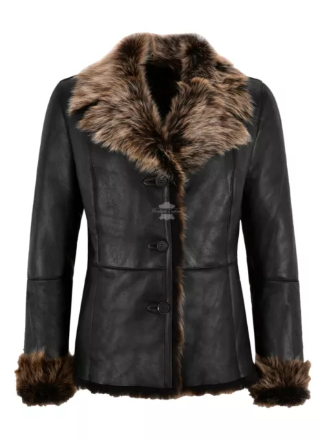 Ladies Spanish Toscana Sheepskin Montana Natural Genuine Designer Winters Jacket