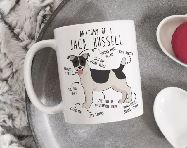 Jack Russell Terrier Coffee Mug Cute Pet Gift Dog Lover Funny Dog Mom Black