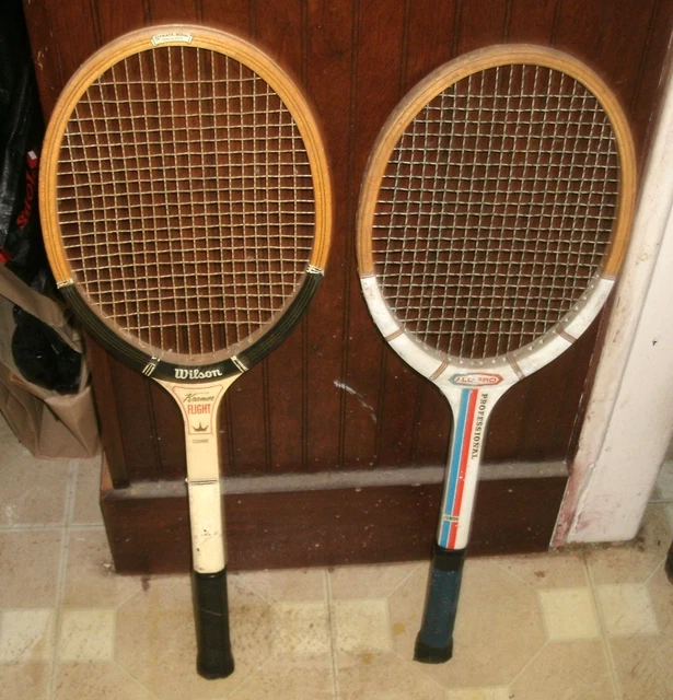 Raquette De Tennis Vintage K Mart All Pro Junior - Bois Stratifié Années 90