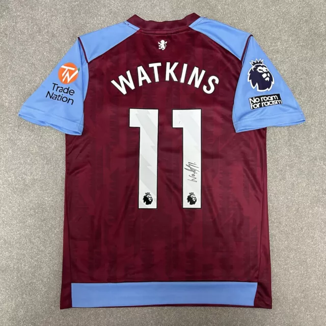 Signed OLLIE WATKINS Aston Villa 23/24 Football Shirt - with COA & Photo Proof