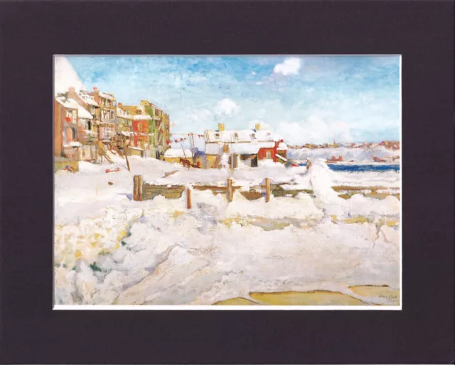 8X10 Matted Print Art Painting Picture: Alson Clark, Winter in Quebec 1907