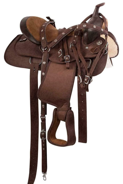 WILDRACE Selle de cheval de course de baril Western adulte synthétique