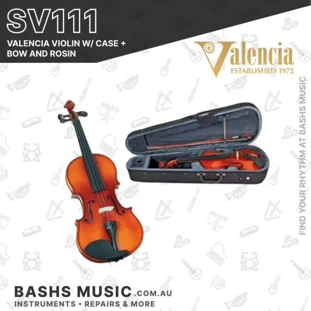 Valencia 1/4 Size Violin Beginner Student Level with Case Bow and Rosin