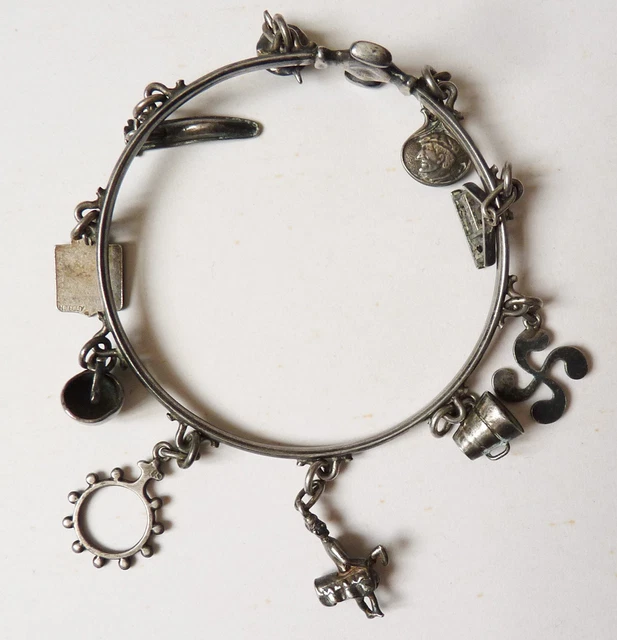 Ancien bracelet ARGENT massif signé Paul DUMONT Art nouveau vers 1910