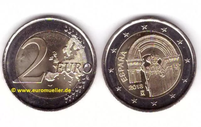 Spanien 2 Euro Gedenkmünze  2018 - Santiago de Compostela - unc.