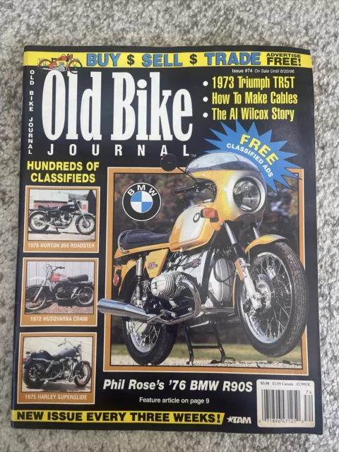 Vintage Old Bike Journal Magazine Issue #74 July 1996