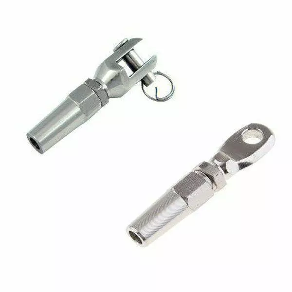 Jaw / Eye Swageless Terminals Stainless Steel Pack of 2