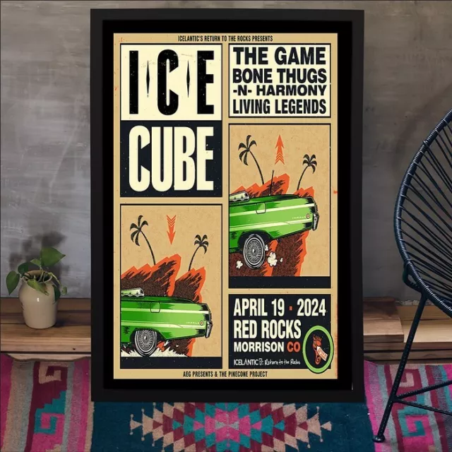 Ice Cube April 19, 2024 Red Rocks Amphitheatre Morrison, CO Poster Unframed