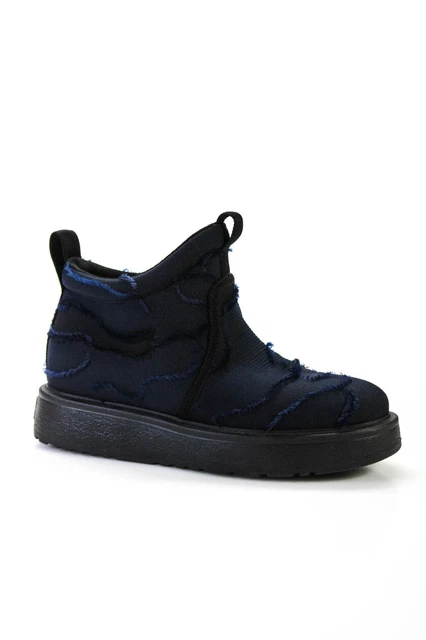 Christian Dior Womens Nomad D Nylon Ankle Boots Navy Blue Size 37
