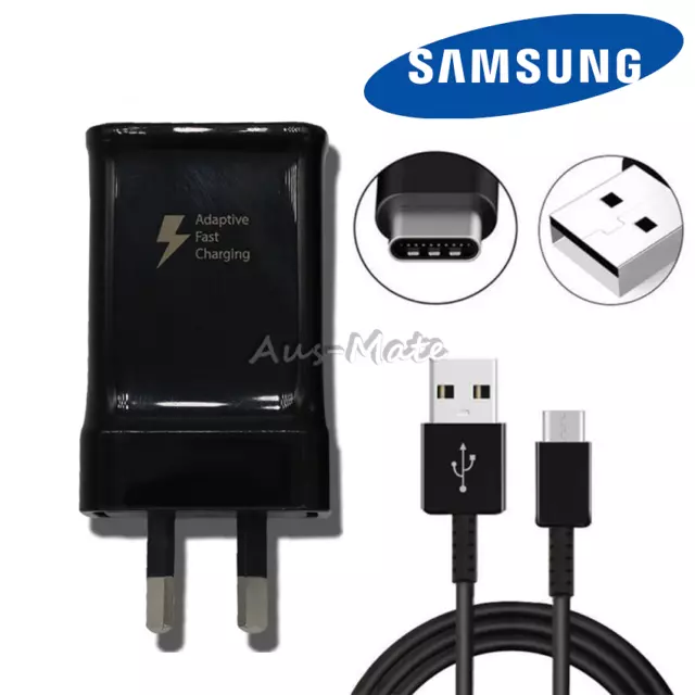 Genuine Samsung Fast Charger AC Wall Adapter USB C S8/S9/S10/20/21/22Note 8/9/10