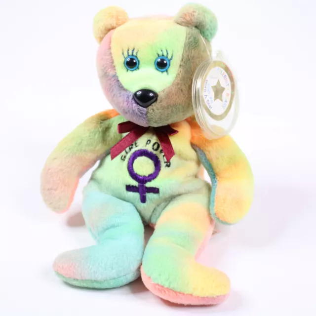 GIRL POWER JC Celebrity Bears Ginger Spice GIRLS Born A Star #8 BEANIE BABY Bear