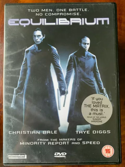 Equilibrium DVD 2002 Dystopian Orwellian Future Sci-Fi Film W / Christian Bale