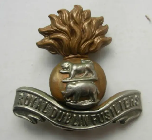 Genuine WW1 Royal Dublin Fusiliers cap badge