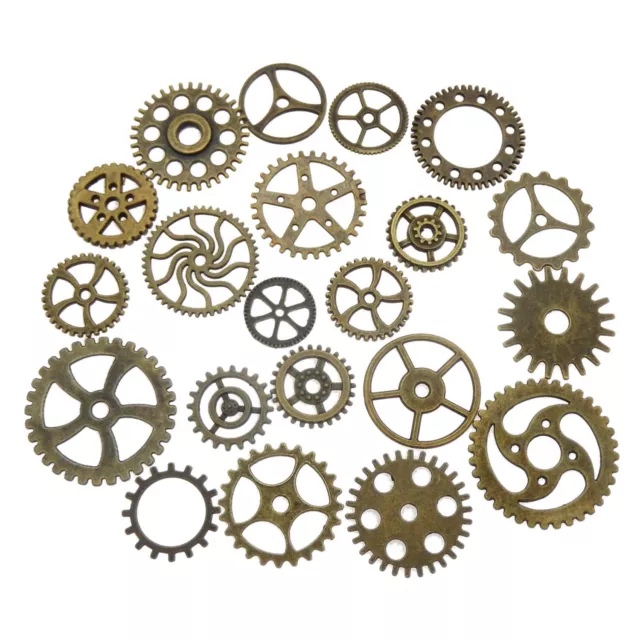 20 Stück Antiqued Bronze Assorted Zahnrad Charms Anhänger Schmuck Dangles 39356