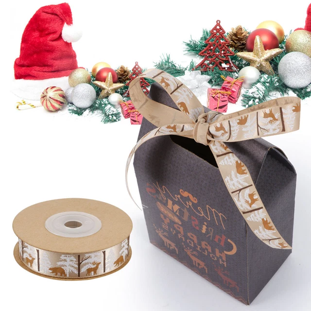 2x Schneeflocke Band Urlaub Haar Bögen Band Weihnachten Verdrahtete Band 9