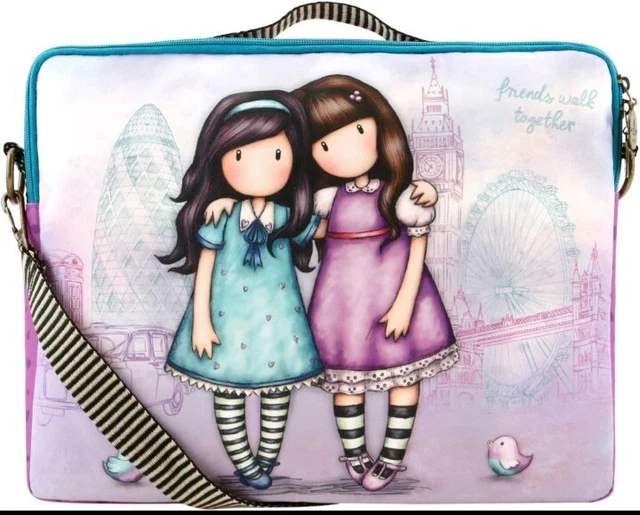 *NEW* SANTORO GORJUSS Cityscape Laptop Case Bag Friends Walk Together