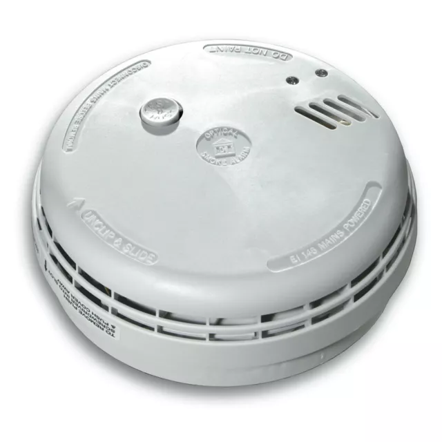 Ei146 Optical Smoke Alarm - Mains Powered Smoke Detector with Long Battery Life