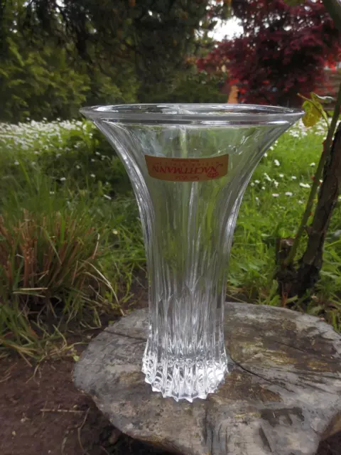 Nachtmann Stratos Vase Bleikristall schwere transparente Blumenvase H 21,5 cm