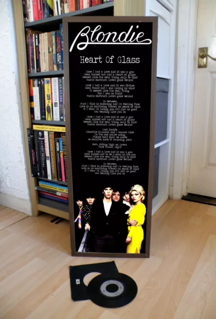 Blondie Heart Of Glass Poster Lyric Sheet, Atomic, Denis, Telephone