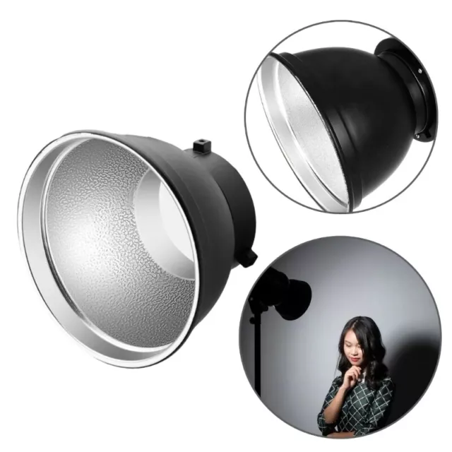7” Standard Reflector Diffuser Cover Lamp Shade Dish 55° Light Angle Bowen Mount