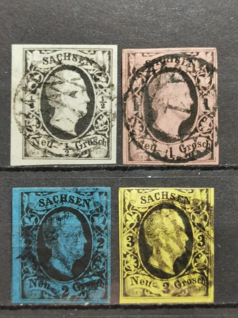 Sachsen Mi-Nr. 3-6  Gestempelt Gute Erhaltung 160€
