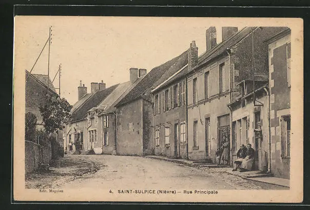 CPA Saint-Sulpice, Rue Principale, vue de la rue 1947