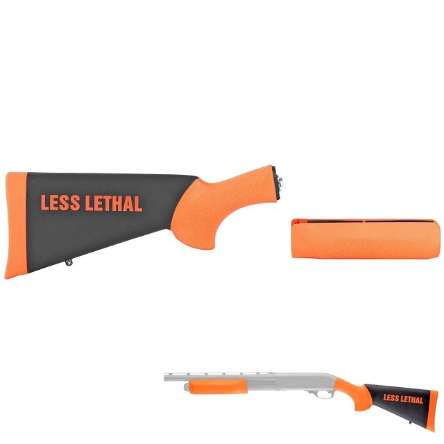 Hogue 08742 Orange "Less Lethal" OverMold Stock & Forend Kit for Remington 870