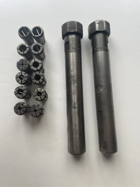 Universal Engineering Taper Collet & Chuck Extensions 12Collets&2 Holders