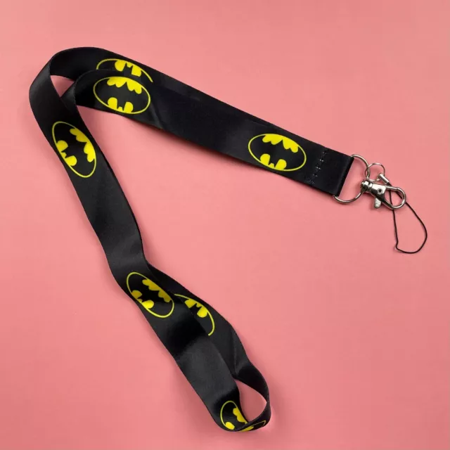 Batman Lanyard Black-Yellow New Classic Design Key Chain Batman Lanyard Black-Yellow New Classic Design Key Chain