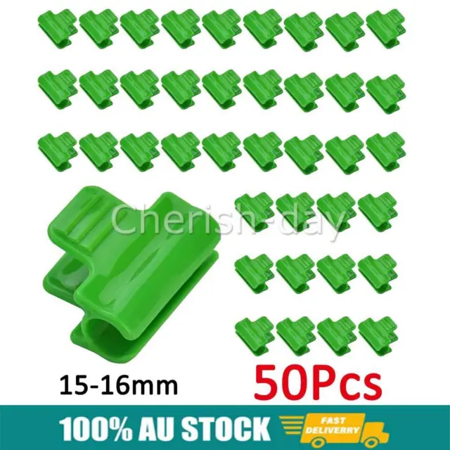 50PCS Greenhouse Clamps Plastic Cover Netting Tunnel Film Hoop Clips Garden NEW