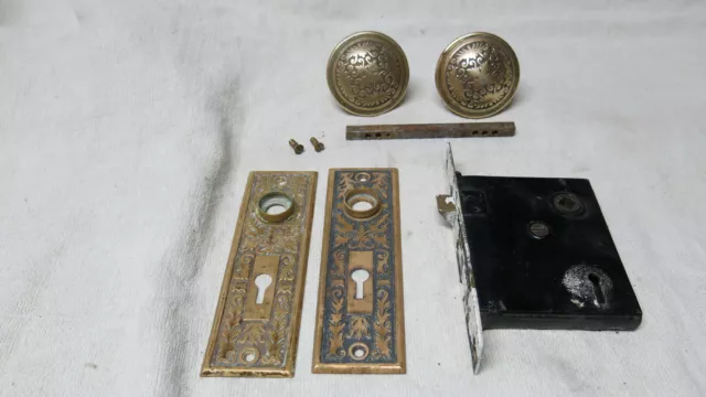 Eastlake Victorian Door Knob and Lock Set