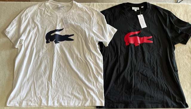 Lacoste Regular Fit T Shirt Lot of 2 size XXL NEW NWT Black White Alligator Logo Lacoste Regular Fit T Shirt Lot of 2 size XXL NEW NWT Black White Alligator Logo