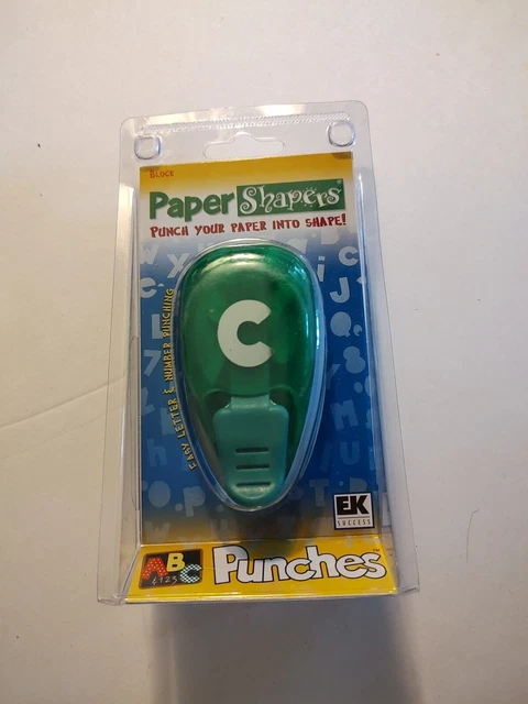 E K Success ""Paper Shapers C"" estuche superior perforado C PSM03CS letra alfabeto nuevo en caja