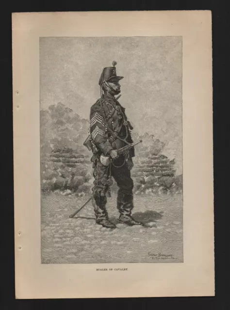 Frederic Remington 1889 Illustration Bulger of Cavalry