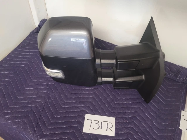 OEM 2021 2022 Ford F-150 Tow Mirror GREY RH Passenger Side W/Blind Spot