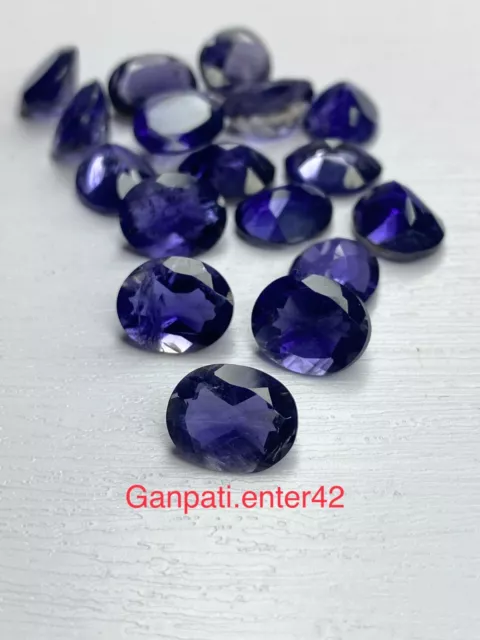 Naturel Iolite à Facettes Coupe Ovale 7x5 MM Calibré Taille Libre Gemme E