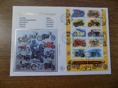 2002  Enveloppe 1Er Jour Gf  Cylindrees Et Carenages Motos De Legende