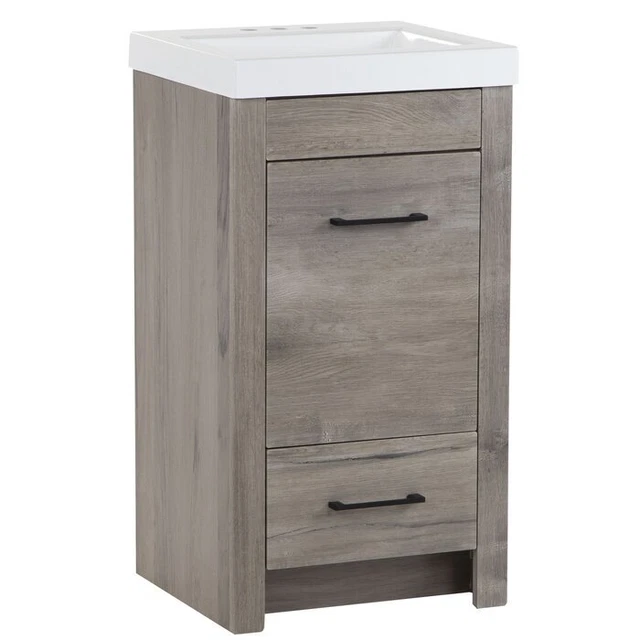 Marr 18.5'' Free-standing Single Bathroom Vanity with Cultured Marble Vanity Top