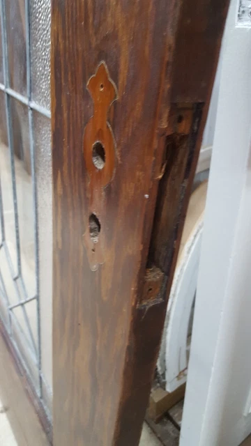 Pine and Leaded Textured Diamond Pattern Full View Glass Interior Door 11