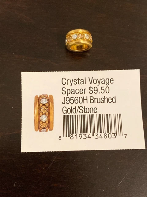 Brighton Beads Crystal Voyage Spacer J9560H Brushed Gold/stone