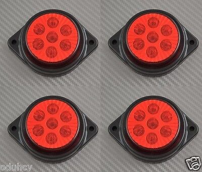 4x 24V Rosso Indicatore Laterale 12 SMD LED Luci Camion Rimorchio Per DAF Scania 