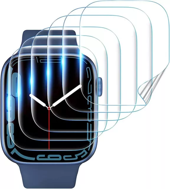 6X 3D Hydrogel Folie für Apple Watch Series 9 / 8 / 7 / 6 / 5 / 4 Ultra Schutz