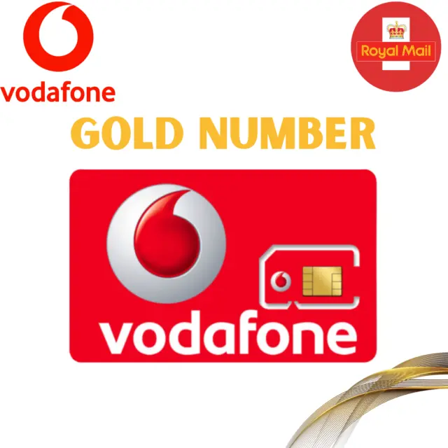 Vodafone  Gold number Sim Card Pay as you go VIP Number Business VIP Sim Card UK