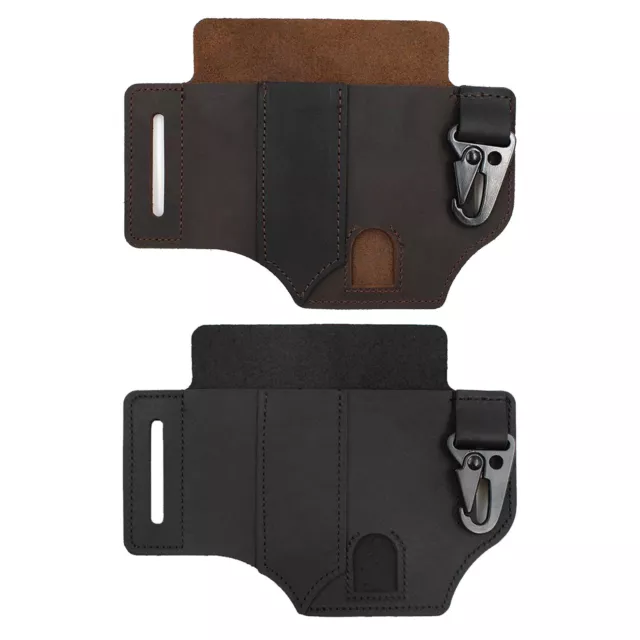 Multitool Leather Sheath Pocket Storage Pouch Belt Waist Bag for Outdoor Camping