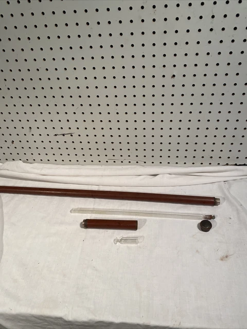 Vintage Metamorphic Walking Stick/Cane With Hidden Flask And Drinking Glass