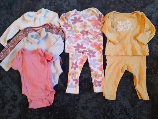 Baby Girls Clothes Bundle 6-9 Months Pyjamas