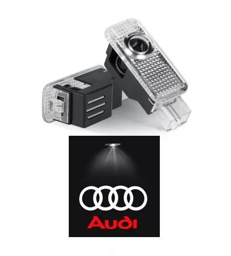 2 LIGHTING DOOR Lights Eclairage LED Logo For Audi A1 A3 A4 A6 A7